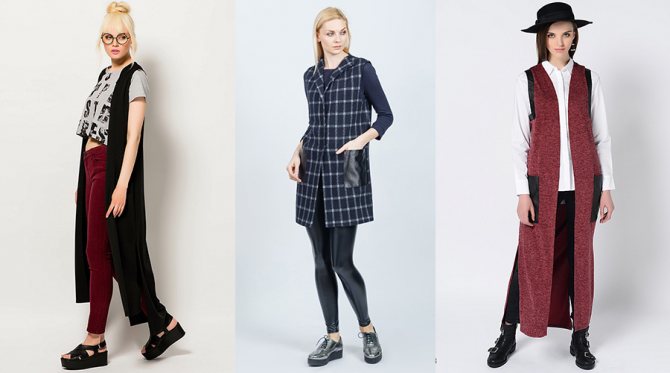 актуальные удлиненные жилеты