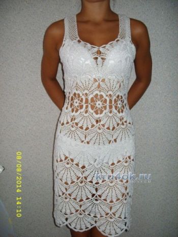 Ажурный сарафан крючком для женщин