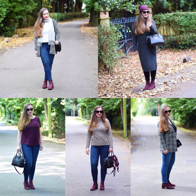 Бордовые ботинки в гардеробе современной девушки: с чем сочетать и когда носить