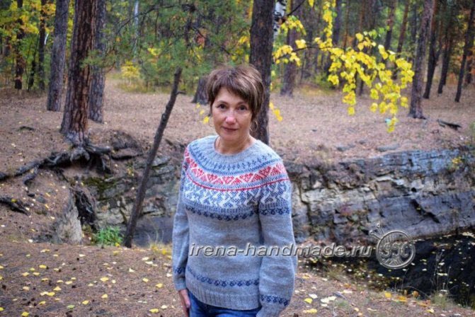 Джемпер с круглой кокеткой «Северянка» - готовое изделие