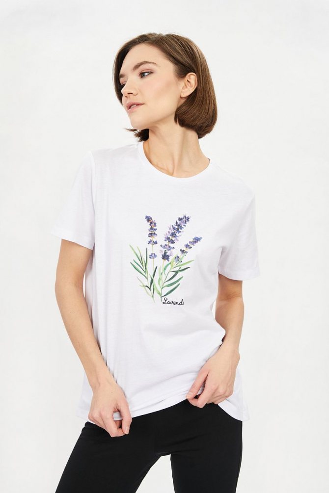 футболка с принтом