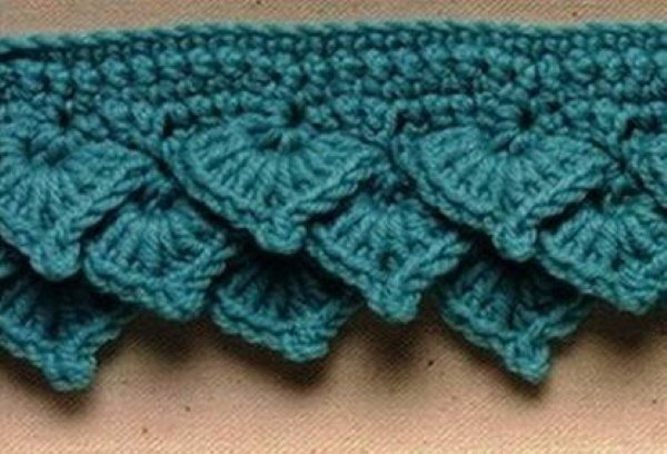 Кайма крючком для обвязки изделий. Простые схемы, мастер-классы