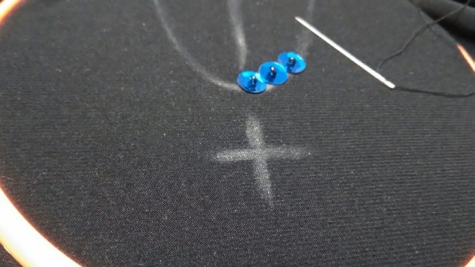 как делается вышивка пайетками