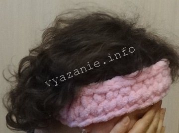как вязать повязку на голову