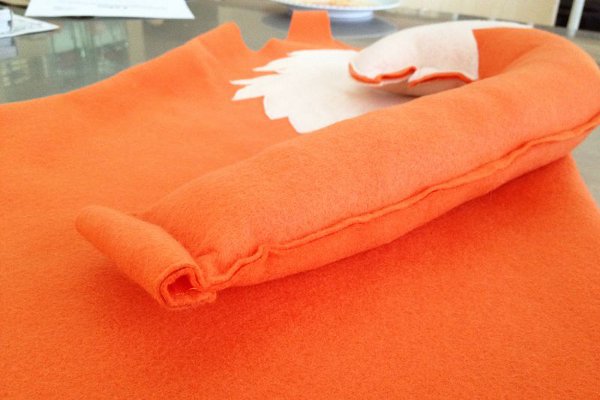 костюм лисички своими руками - хвост с наполнителем