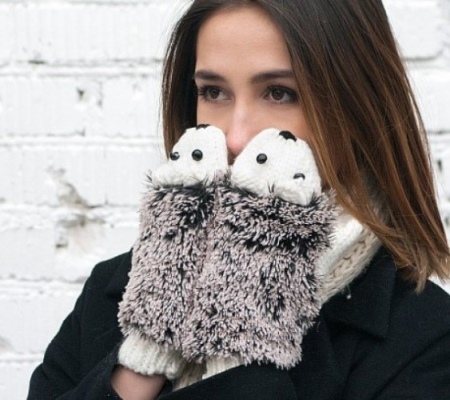 Мастер класс по варежкам ежикам спицами: схема вязания и описание для детей