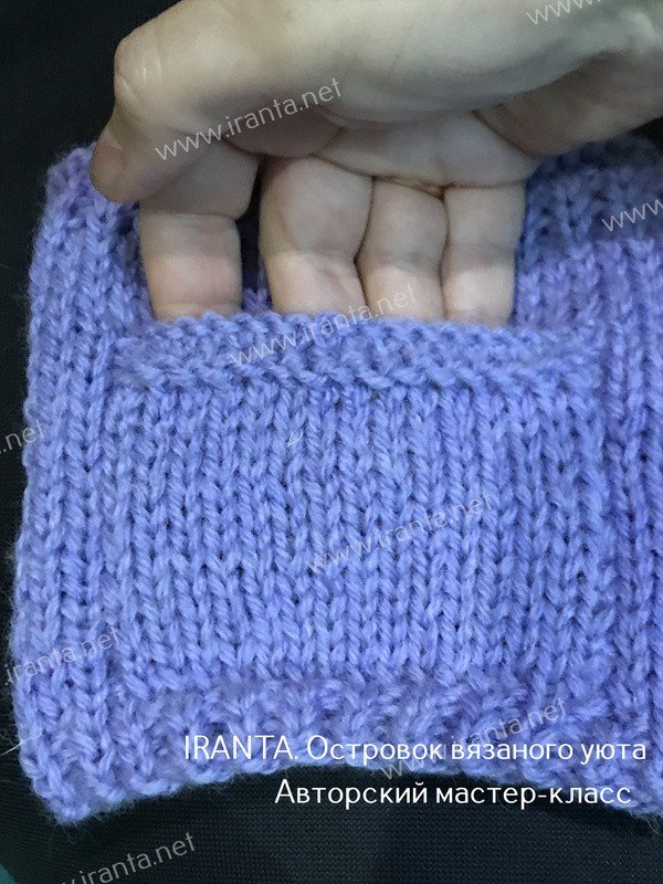 Накладной карман: простой и аккуратный способ ровно связать и пришить. МК.