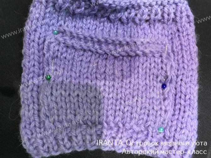 Накладной карман: простой и аккуратный способ ровно связать и пришить. МК.