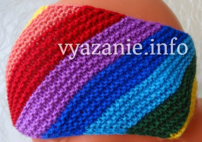 повязка спицами радуга