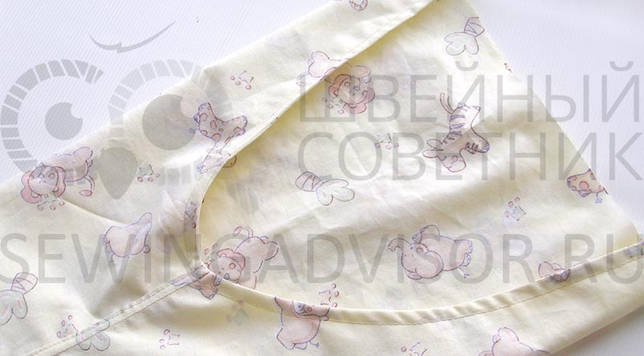 Проутюжьте и отстрочите на 5-7 мм