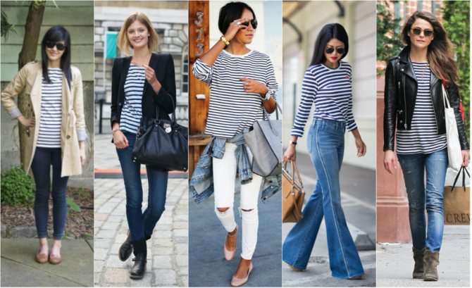 С чем носить модную во все времена тельняшку, составление образа и советы стилистов