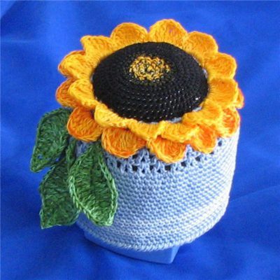 Салфетка «Подсолнух» крючком: схема и описание с видео