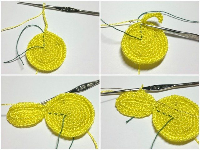 Салфетка «Подсолнух» крючком: схема и описание с видео