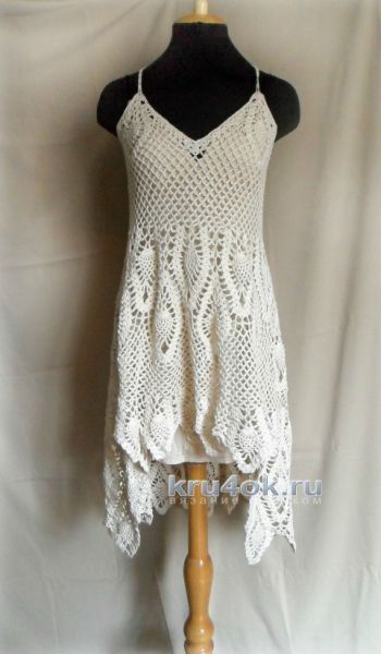 Сарафан крючком для женщин по мотивам платья от Free People