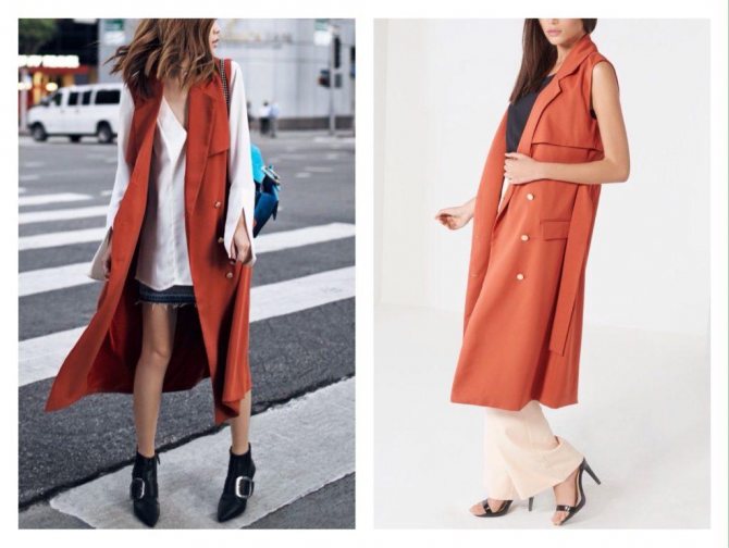 терракотовый жилет образы