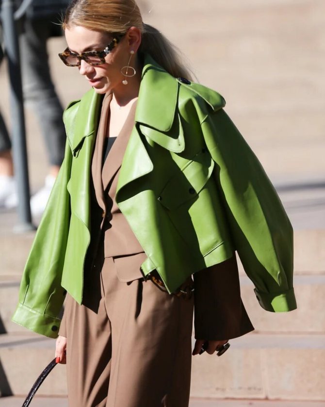 Трендовые женские кожаные куртки 2021-2022