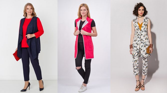 удлиненные жилеты для невысоких женщин