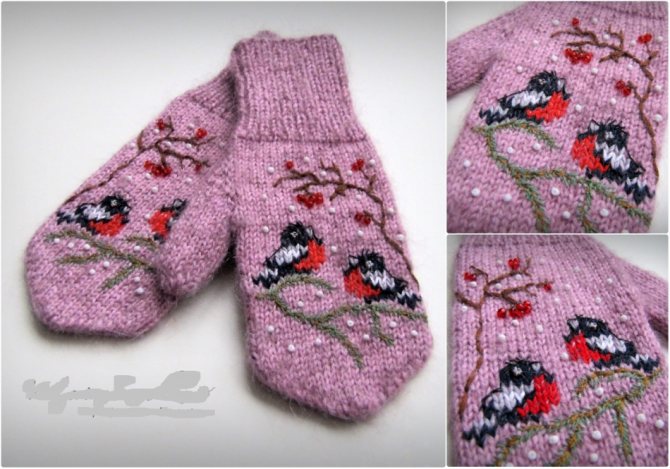 Варежки-ежики оригинально, тепло, красиво и удобно