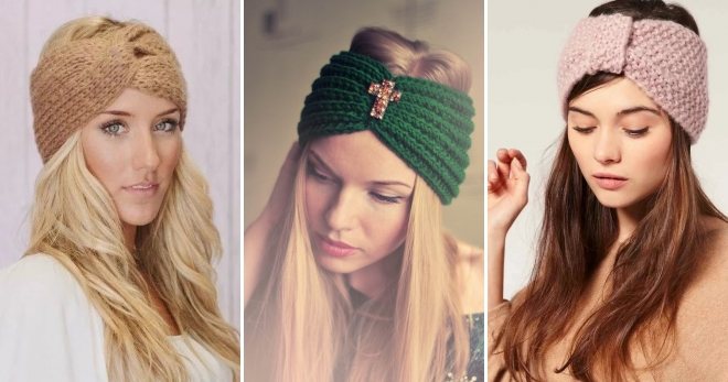 Вязаная повязка на голову – какую модель выбрать и как носить?