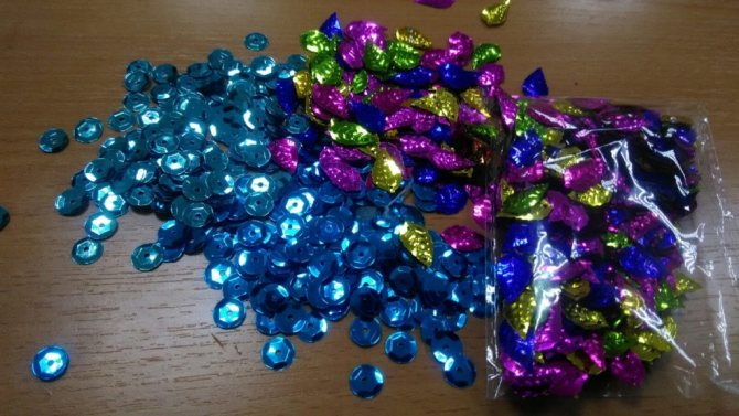 вышивка пайетками