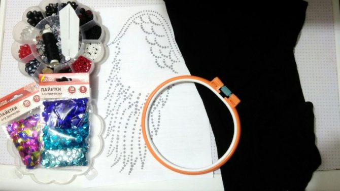 вышивка пайетками