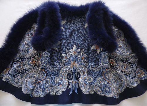 Жилет из павлопосадского платка