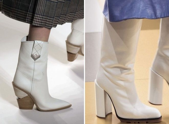 зимние белые сапоги 2019