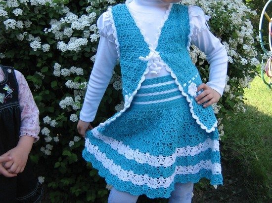 юбка крючком схемы и описание для девочки